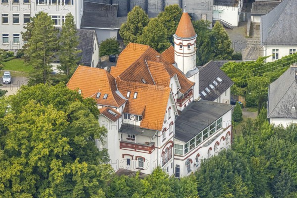 Aerial view, Senioren Wohnpark Klosterstraße, Arnsberg, Ruhr area, North Rhine-Westphalia, Germany,