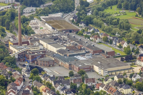 Aerial view, R.D.M. Arnsberg GmbH paper mill, Reno de Medici, recycled cardboard location,