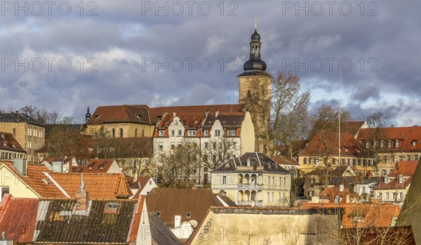 High angle view of Bamberg, a town in Upper Franconia in Bavaria, Germany