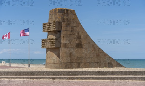 Memorial at Omaha beach which was one of the five areas of the Allied invasion of German-occupied