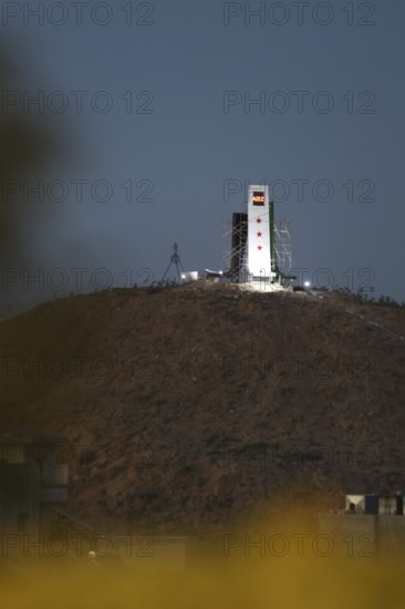 The Syrian revolutionary flag is seen raised on top of a flagpole. Aleppo, Syria. July 3, 2024,