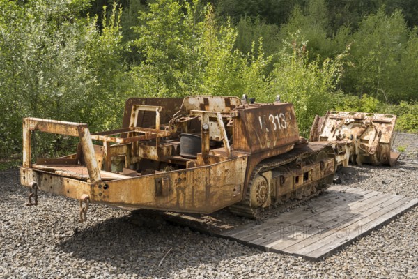 Loading table of a roadheader AM 105 G, Mining machinery, Zollverein Coal Mine Industrial Complex,