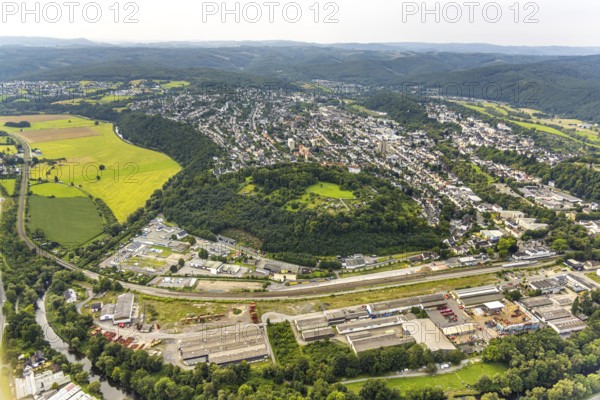 Aerial view, residential area local view district Obereimer and allotment garden association