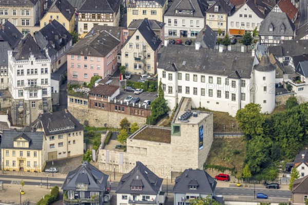 Aerial view, Sauerland Museum with tower, old town, Arnsberg, Ruhr area, North Rhine-Westphalia,