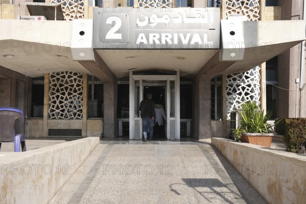PGeneral view shows the interior halls of Aleppo International Airport after reopening following