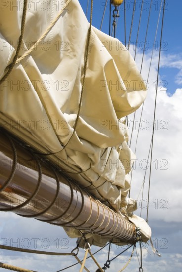 Tall ship Gulden Leeuw (built 1937), Amsterdam, harbour of Bremerhaven, Bremerhaven, Lower Saxony,