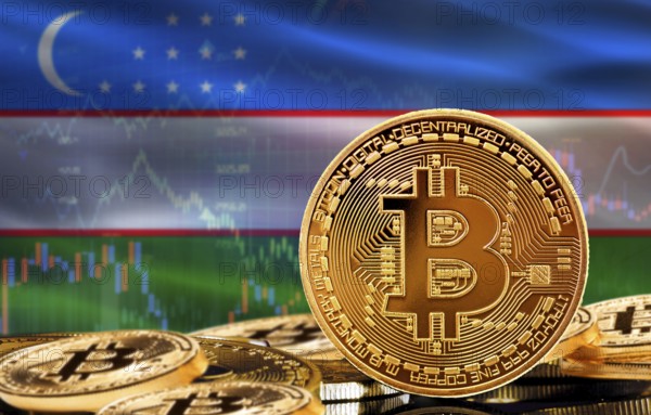Investors in cryptocurrency and Blockchain Technology in Uzbekistan, Concept. Bitcoin with