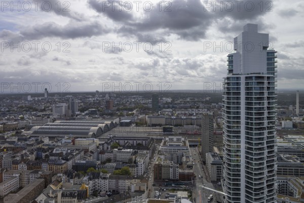 The Grand Tower, Germany's tallest residential tower, is located near Frankfurt's main railway