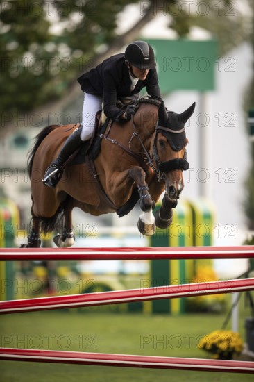 Andreas Schou of Denmark, riding Billy Matador competes in the 2025 Spruce Meadows Masters on