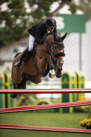 Andreas Schou of Denmark, riding Billy Matador competes in the 2025 Spruce Meadows Masters on