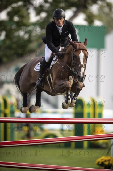 Willem Greve of the Netherands, riding Pretty Woman Van't Paradujs competes in the 2025 Spruce