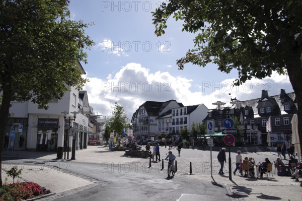 Winterberg, market square, lower gate, town centre, Hochsauerland, North Rhine-Westphalia, Germany,