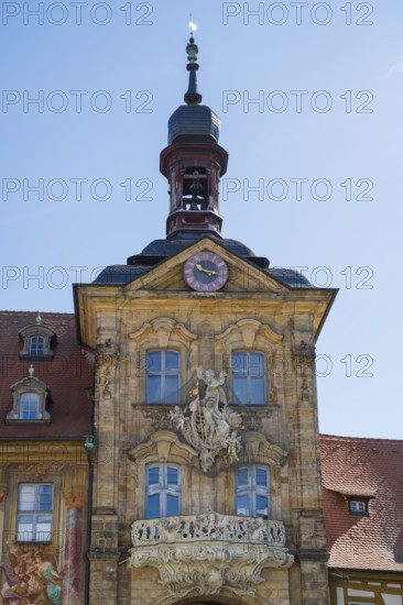 Old Town Hall, Tower, Detail, UNESCO World Heritage Site, Upper Bridge, Old Town, Bamberg, Upper