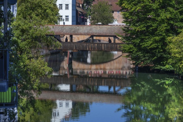 Nuremberg Hangman's Bridge was rebuilt in 1954, a reconstruction of the historic bridge from 1595,