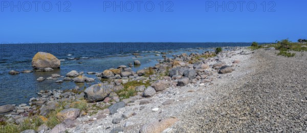 Stones on the shore of the island of Stora grundet on the northern tip of the Swedish Baltic Sea
