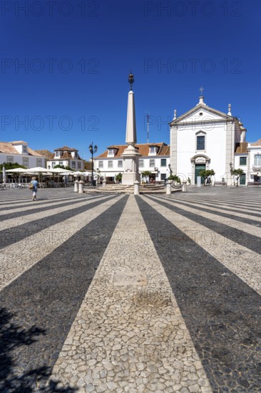 The central square Praça Marquês de Pombal, in the town of Vila Real de Santo António, on the