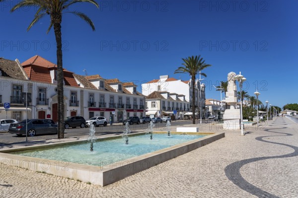 Waterfront promenade at the Vila Real de Santo António marina, town on the border with Spain, Vila