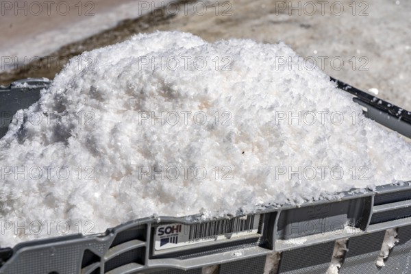 Salt production on the Algarve coast in Portugal, 95 per cent of Portuguese sea salt is extracted