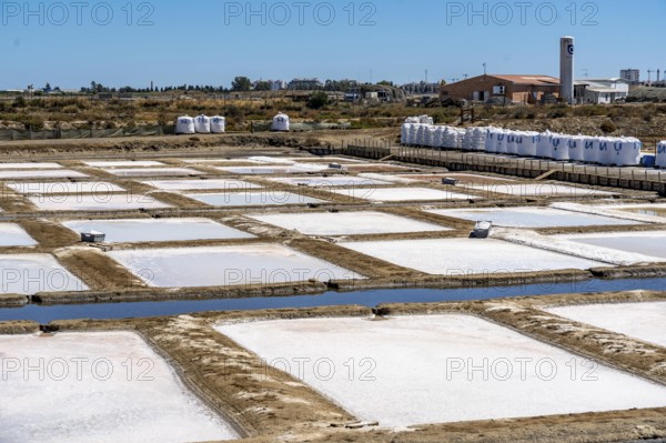 Salt production on the Algarve coast in Portugal, 95 per cent of Portuguese sea salt is extracted