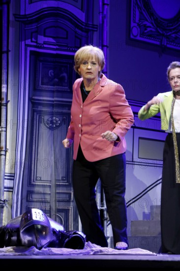 Christoph Marti (Merkel) at the photo rehearsal for Miss Merkel - Murder in the Uckermark at the