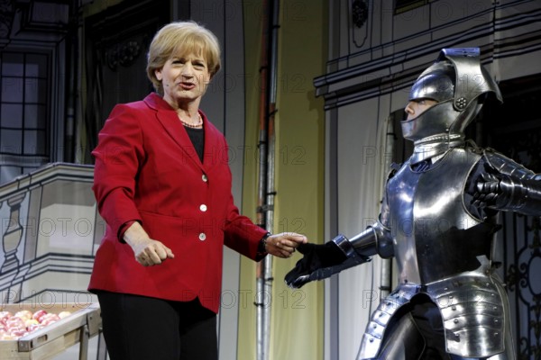 Christoph Marti (Merkel) at the photo rehearsal for Miss Merkel - Murder in the Uckermark at the