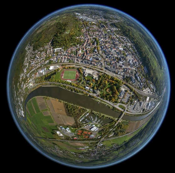 Aerial photo, Merzig, Saar, Saarland, Germany, Europe, birds-eyes view, aerial photography, aerial