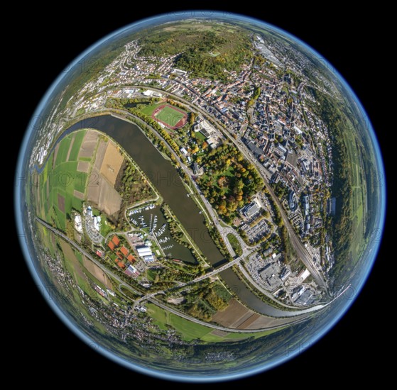 Aerial photo, Merzig, Saar, Saarland, Germany, Europe, birds-eyes view, aerial photography, aerial