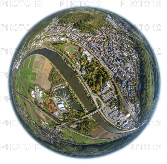 Aerial photo, Merzig, Saar, Saarland, Germany, Europe, birds-eyes view, aerial photography, aerial