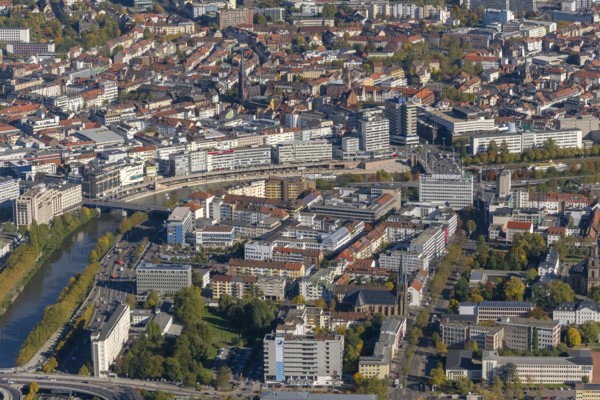 Saarbrücken centre Hohenzollernstraße, Saarbrücken, Saarland, Germany, Europe, aerial view,