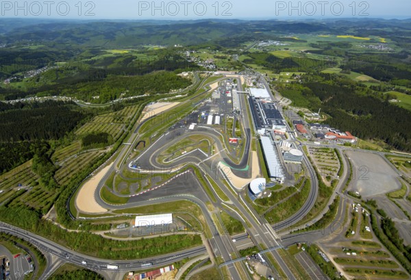 Nürburgring race track race track in spring, pit lane, race track, Nordschleife, Nürburgring Grand