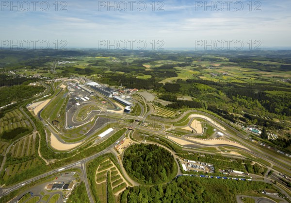 Nürburgring race track race track in spring, pit lane, race track, Nordschleife, Nürburgring Grand