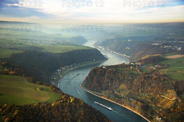 The Loreley, Lorelei, slate cliffs in the UNESCO World Heritage Upper Middle Rhine Valley near