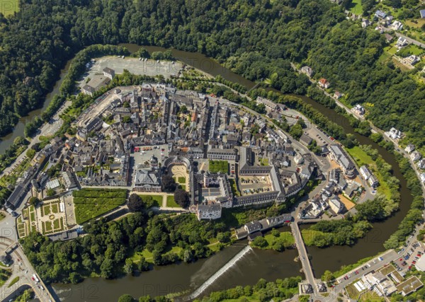 Renaissance castle Weilburg, Weilburg castle, baroque castle, old town hall and castle church with