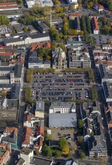 Großer Markt, St. Ludwig Catholic Church, city centre, Saarlouis, Saarbrücken, Saarland, Germany,