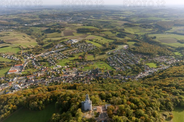 Church and Benedictine Abbey Tholey, Tholey, Saarbrücken, Saarland, Germany, Europe, aerial view,