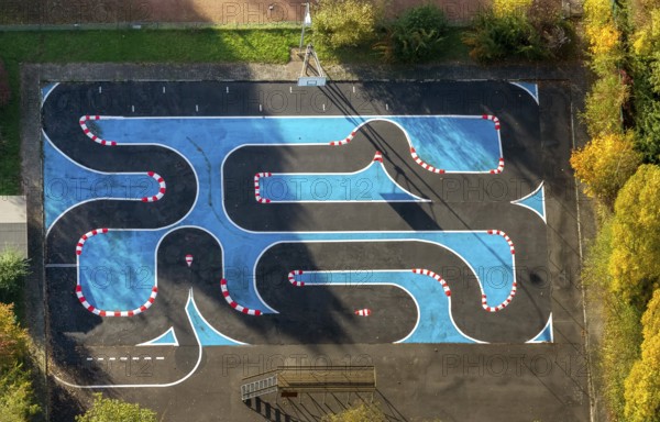 Go-kart track, go-kart track, Sankt Wendel, Saarbrücken, Saarland, Germany, Europe, aerial photo,