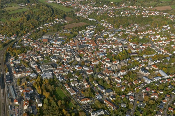 Overview, Sankt Wendel, Saarbrücken, Saarland, Germany, Europe, aerial photo, birds-eyes view,