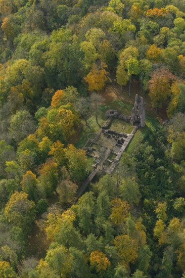 Ruin Dagstuhl next to the Leibniz Centre for Informatics, Wadern, Saarbrücken, Saarland, Germany,