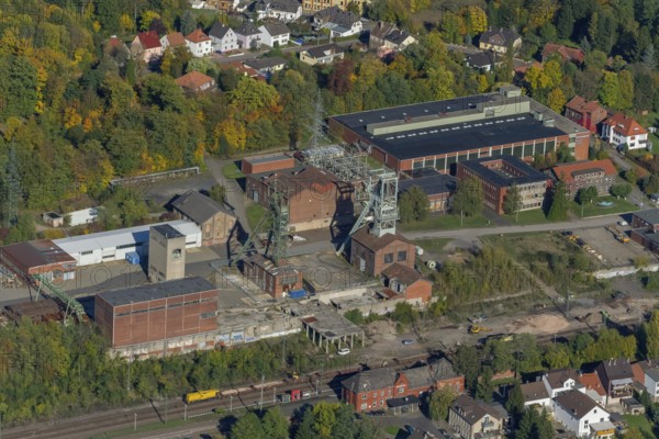 Luisenthal mine, Saarbrücken, Saarland, Germany, Europe, aerial view, birds-eyes view, aerial