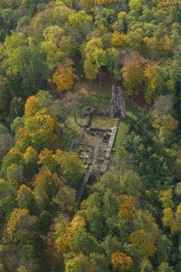 Ruin Dagstuhl next to the Leibniz Centre for Informatics, Wadern, Saarbrücken, Saarland, Germany,