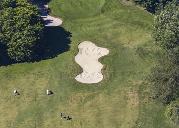 Aerial photo, golf course, Golfclub Sauerland Neheim-Hüsten, Arnsberg, Sauerland,