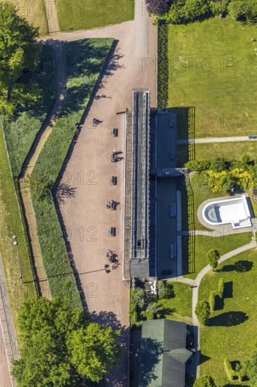 Aerial view, Am Gradierwerk, Arnsberg, Sauerland, Hochsauerlandkreis, North Rhine-Westphalia,