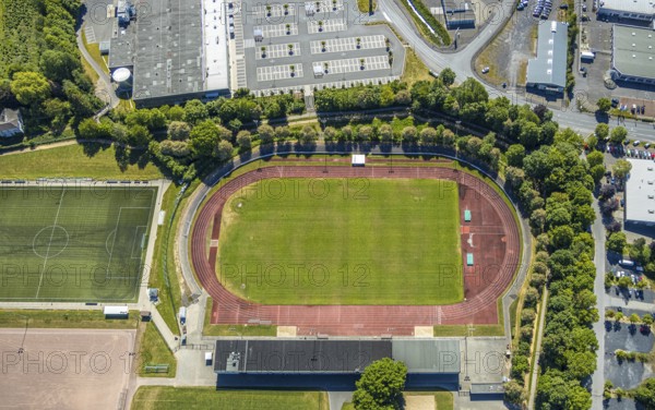 Aerial photo, stadium Große Wiese, Arnsberg, Sauerland, Hochsauerlandkreis, North Rhine-Westphalia,