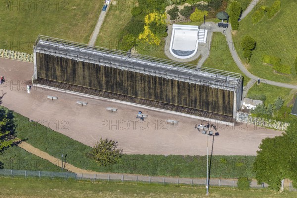 Aerial view, Am Gradierwerk, Arnsberg, Sauerland, Hochsauerlandkreis, North Rhine-Westphalia,
