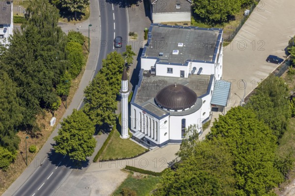 Aerial view, DITIB Attendorn Mosque and Cultural Centre, Attendorn, Sauerland, North