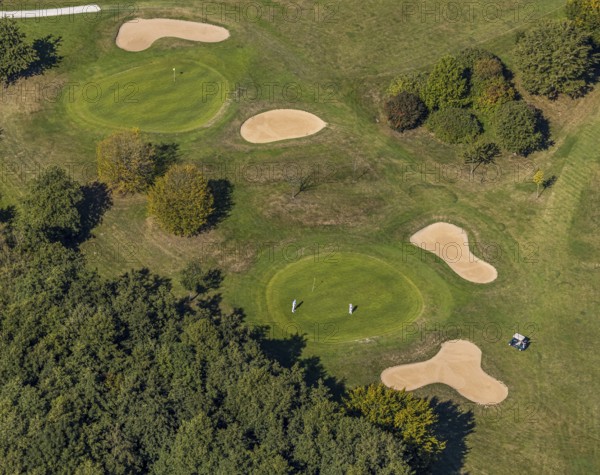Aerial photo, golf course, Bad Driburger Golfclub, Bad Driburg, Ostwestfalen-Lippe, North