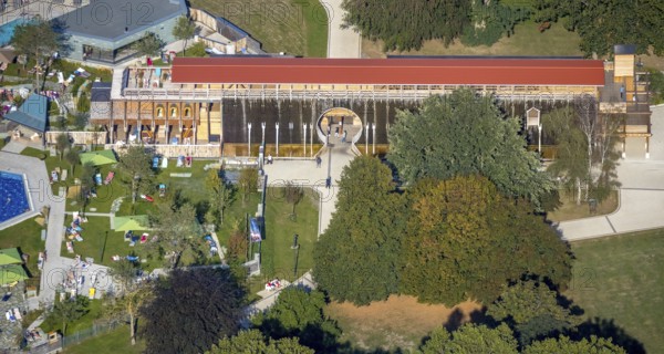 Aerial view, graduation house, Sassendorf, Bad Sassendorf, district of Soest, North