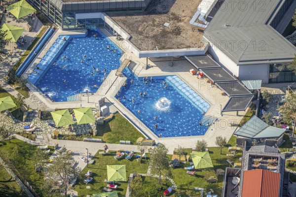 Aerial view, Börde Therme Bad Sassendorf, Sassendorf, Bad Sassendorf, Kreis Soest, North
