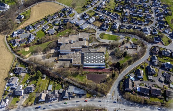Aerial photo, Franz Hoffmeister Schulzentrum Bestwig, Bestwig, North Rhine-Westphalia, Germany,