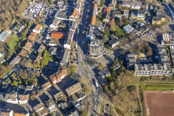 Aerial view, intersection Kemnader Straße, Markstraße, Karl-Friedrich-Straße,